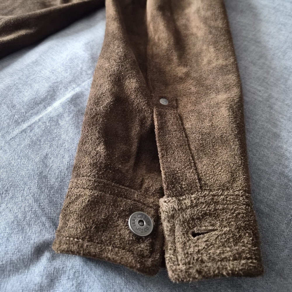 Iron & Resin Brown Buffalo Suede Mechanic Jacket In XL - Picture 9 of 10